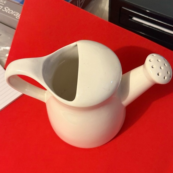 Rae Dunn "Bloom" Artisan Collection Ceramic Watering Can 6" Tall - Picture 3 of 4